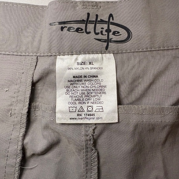 Reel‎ Life Riptide Grey Fishing Shorts Size XL - Picture 8 of 8